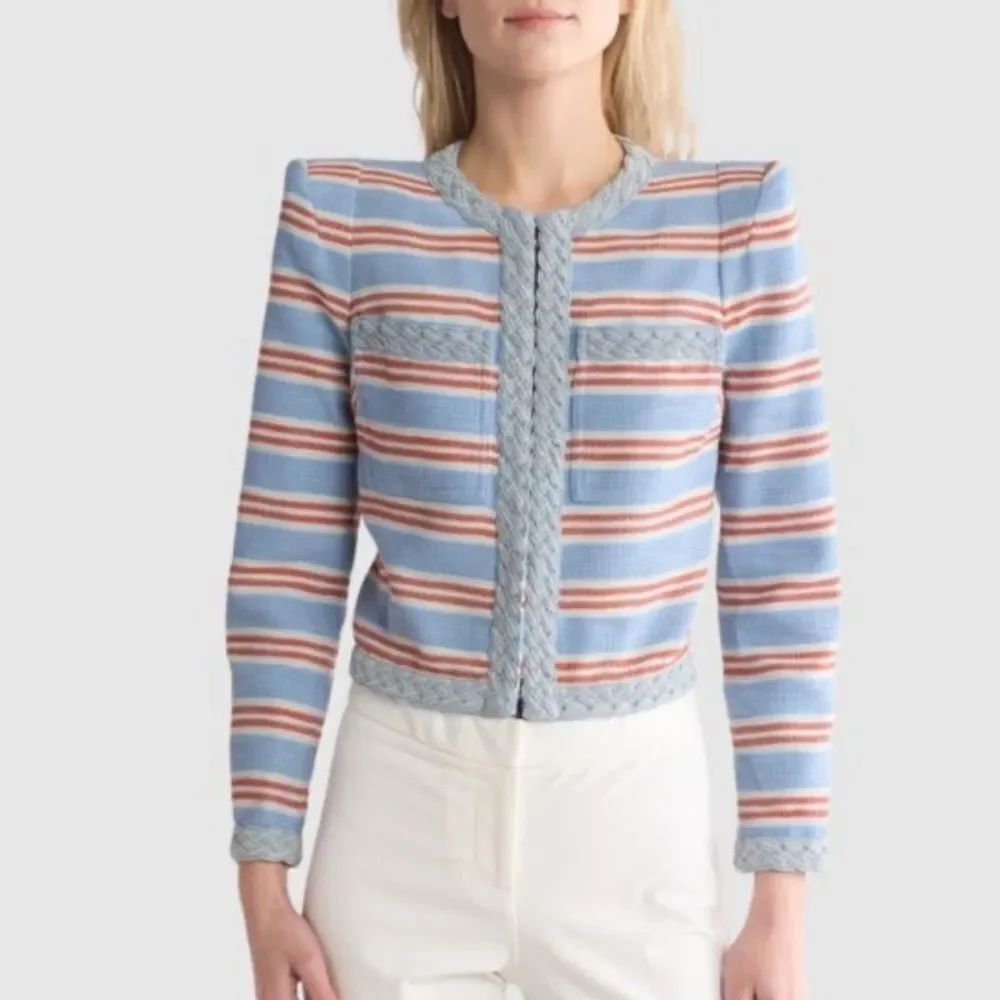 NWT VERONICA BEARD Arrowe Jacket Striped Size 16